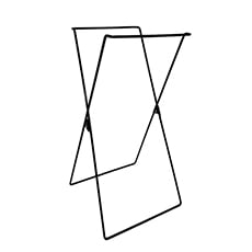 Single Stationary Wire X-Frame Hamper - Zinc RB-698